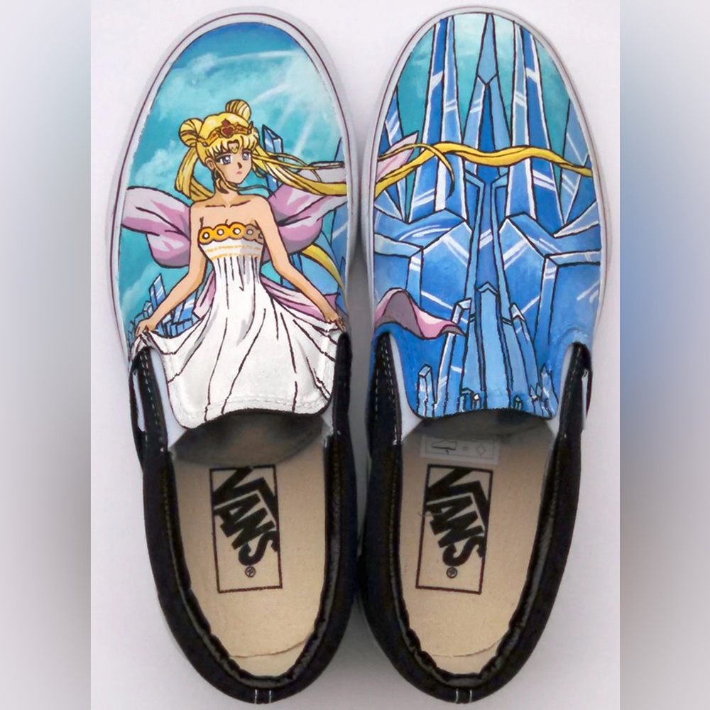 Custom Vans Sailor Moon Loafers Size 9.5
